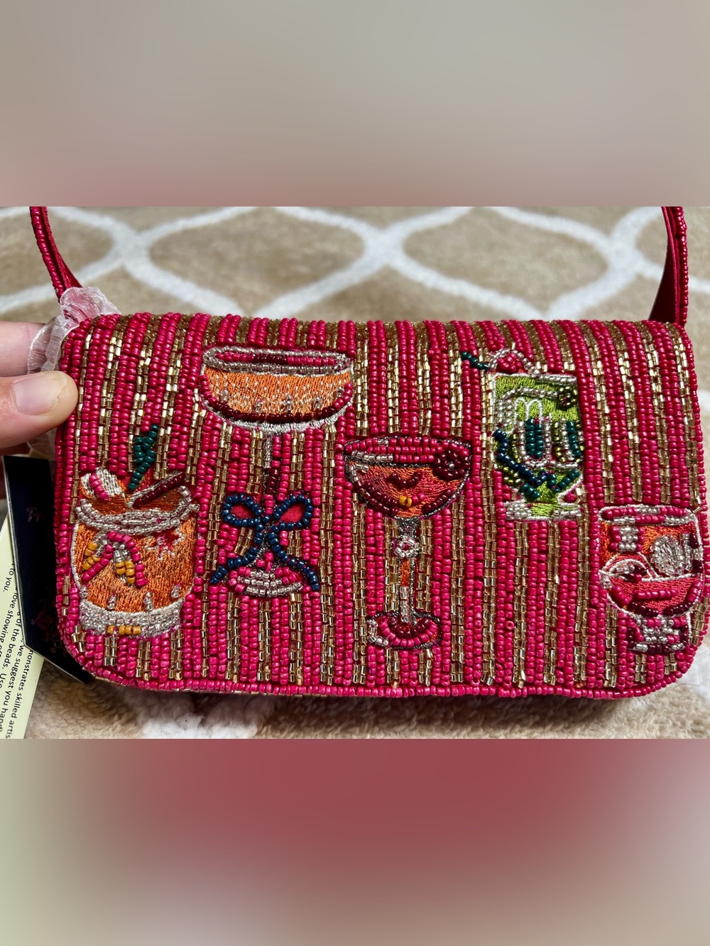 Viral TJ Maxx Cocktails Beaded Bag Purse